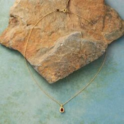 Teardrop Birthstone Necklace